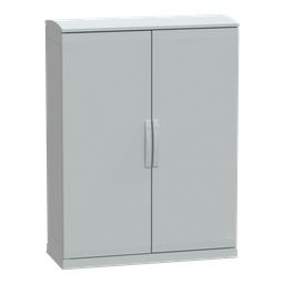 NSYPLAZT12104G – Floor standing polyester enclosure, Thalassa PLA, open bottom, ventilated canopy, 1250x1000x420mm, IP44, IK10