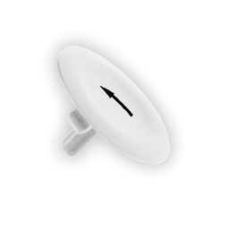 ZBA334 – Cap for push button head, Harmony XB4, plastic, white, 22mm, black marked arrow