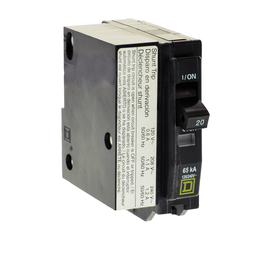 QH1201021 – Mini circuit breaker, QO, 20A, 1 pole, 120/240VAC, 65kA, plug in, AC shunt