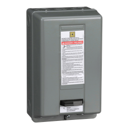 8911DPSG42V09 – Starter, Definite Purpose, nonreversing, 40A, 2 pole, 1 phase, 208V to 240V AC coil, melting alloy overload, NEMA 1