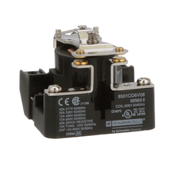 Square D 8501CO6V08 208 VAC 30 Amp 1-Pole SPST 1NO Panel Mount AC Operated Power Relay
