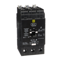 EDB34060 – Mini circuit breaker, E-Frame, 60A, 3 pole, 480Y/277VAC, 25kA max, bolt on