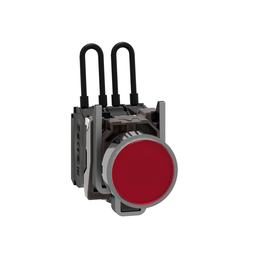 XB4BW24B5 – Push-to-test pilot light, Harmony XB4, metal, red, universal LED, screw clamp terminals, 24V