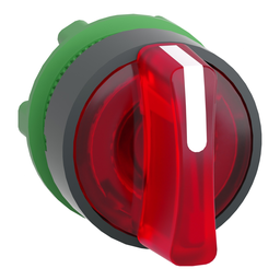 Square D ZB5AK1343 22 mm 3-Position Red Maintained Lever Illuminated Selector Switch Operator