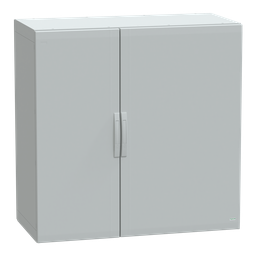 NSYPLA12126G – Floor standing polyester enclosure, Thalassa PLA, plain door, completely sealed, 1250x1250x620mm, IP65, IK10