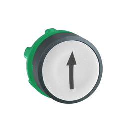 Square D ZB5AA334 22 mm White/Black Round Flush Momentary Non-Illuminated Push Button Operator