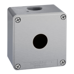 XAPG19501 – Die cast empty control station, Harmony XAP, XB2 SL, zinc alloy, grey, 1 cut out, 22mm, 80×80 x77mm