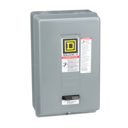 8536SDG1V08 – NEMA motor starter, Type S, nonreversing, Size 2, 45A, 25HP at 460VAC, 5kA SCCR, 3 phase, 3 pole, melting alloy, 208VAC coil, NEMA 1