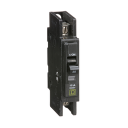 QOU120 – Mini circuit breaker, QOU, 20A, 1 pole, 120/240VAC, 10kA