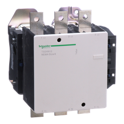 T02HN13F7 – NEMA Contactor, TeSys N, nonreversing, Size 6, 540A, 400HP at 460VAC, 3 pole, 3 phase, 120VAC 50/60Hz coil, open