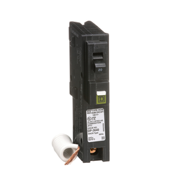 HOM120CAFI – Mini circuit breaker, Homeline, 20A, 1 pole, 120VAC, 10kA AIR, combo arc fault, pigtail neutral, plug in, UL