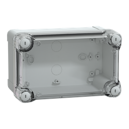 NSYTBP191210HT – PC box IP66 IK08 RAL7035 Int.H175W105D100 Ext.H192W121D105 Transp.cover H40