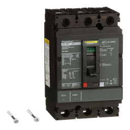 HDL36035 – Circuit breaker, PowerPacT H, 35A, 3 pole, 600VAC, 14kA, lugs, thermal magnetic, 80%