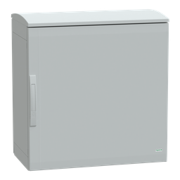 NSYPLAT774G – Floor standing polyester enclosure, Thalassa PLA, plain door, ventilated canopy, 750x750x420mm, IP44, IK10