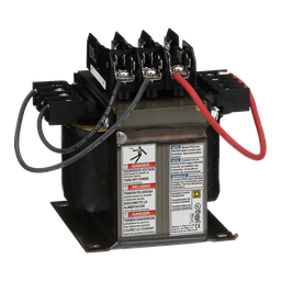 9070TF500D5 – Industrial control transformer, Type TF, 1 phase, 500VA, 600V primary, 120V secondary, 50/60Hz