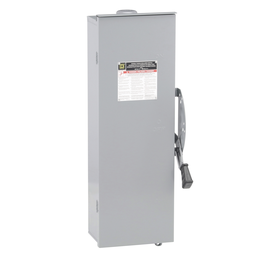 Square D DT223RB 240 VAC 250 VDC 100 Amp 30 Hp 2-Pole NEMA 3R Fusible Double Throw Safety Switch