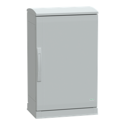NSYPLAZT753G – Floor standing polyester enclosure, Thalassa PLA, open bottom, ventilated canopy, 750x500x320mm, IP44, IK10