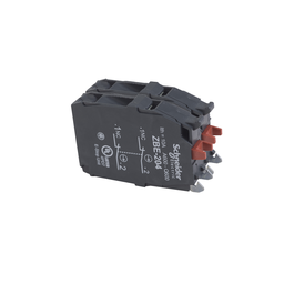 ZBE204 – Double contact block, Harmony XB4, silver alloy, screw clamp terminal, 2NC