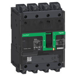 BGL46040LU – Circuit breaker, PowerPacT B, 40A, 4 pole, 600Y/347VAC, 18kA, lugs, thermal magnetic, 80%, control wire ON end