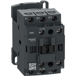 DPE09B7 – IEC contactor,Easy TeSys DPE,nonreversing,9A,3P,3HP at 480V AC,24V 50/60Hz coil