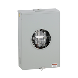 1008801 – Meter socket, 200 A, 600 V, 1 PH, ringless, 4 jaws w/ release, horn, NEMA 3R, steel
