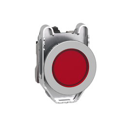 XB4FVB4 – Pilot light, Harmony XB4,metal, red flush mounted, 30mm, universal LED, plain lens, 24V AC DC