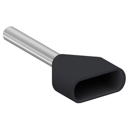 AZ5DE015 – Cable end, Linergy TR cable ends, twin conductor, black, 1.5mmÂ², for insulated cable, medium size, 5 sets of 50