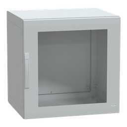 NSYPLA776TG – Floor standing polyester enclosure, Thalassa PLA, glazed door, completely sealed, 750x750x620mm, IP65, IK08