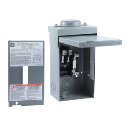QO2L40RBCP – Load center, QO, 1 phase, 2 spaces, 2 circuits, 40A fixed main lugs, NEMA3R, consumer pack