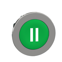 ZB4FA336 – Head for illuminated push button, Harmony XB4, metal, green flush, 30mm, spring return, white marked II
