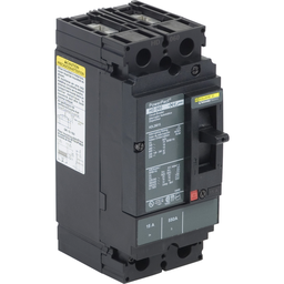 HDL26015C – Circuit breaker, PowerPacT H, 15A, 2 pole, 600VAC, 14kA, lugs, thermal magnetic, 100%