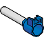 DZ5CA502 – Cable end, Linergy TR cable ends, single conductor, blue, medium size, 50 mmÂ², clip-in type, 10 sets of 100