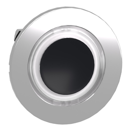 ZB4FW913 – Head for illuminated push button, Harmony XB4, plastic, white flush, 30mm, universal LED, spring return, illuminated ring