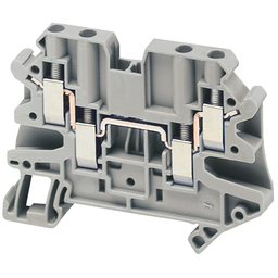 NSYTRV44 – Terminal block, Linergy TR, grey, 4mm2, passthrough, 4 points, set of 10