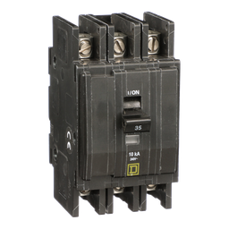 QOU335 – Mini circuit breaker, QOU, 35A, 3 pole, 240 VAC, 10kA