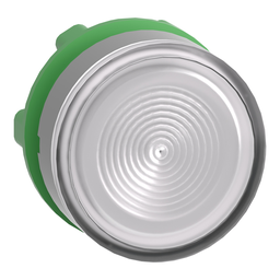 ZB5AW313SC0 – Head for illuminated push button, Harmony XB5, grey bezel, white flush, 22mm, universal LED, spring return, grooved lens