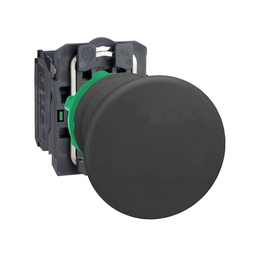 XB5AC21 – Push button, Harmony XB5, plastic, black mushroom 40mm, 22mm, spring return, unmarked, 1NO
