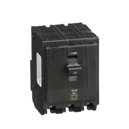 QO350 – Mini circuit breaker, QO, 50A, 3 pole, 120/240VAC, 10kA, plug in