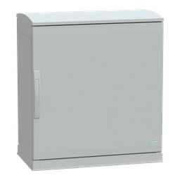 NSYPLAZT774G – Floor standing polyester enclosure, Thalassa PLA, open bottom, ventilated canopy, 750x750x420mm, IP44, IK10