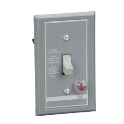 2510FF1P – Manual Starter, fractional horsepower, 16A, 1 pole, 1 HP at 277 VAC, toggle operated, red indicator, NEMA 1 flush mount