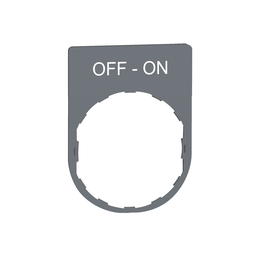 ZBYP2367C0 – legend plate with off-on marking color plated grey