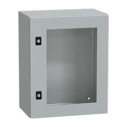 NSYCRN54250T – PanelSeT CRN tspt door w/o mount.plate. H500xW400xD250 IP66 IK08 RAL7035..