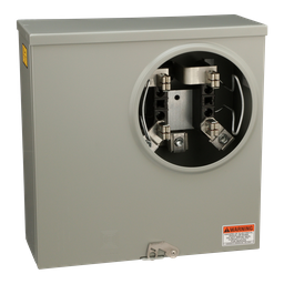 UTRS223A – Individual meter socket, ringless socket, no bypass, 4 jaws no release, UG, 200 A, up to 600 VAC single phase 4W