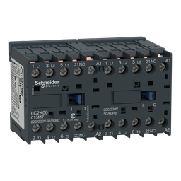 LC2K09015E7 – Reversing contactor, TeSys K, 3P, AC-3, lt or eq to 440V 9A, 1 NC, 48VAC coil