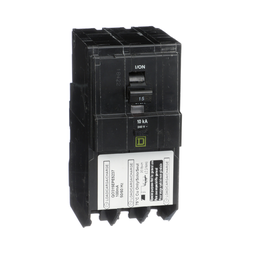 QO315EPE5237 – Mini circuit breaker, QO, 15A, 3 pole, 240VAC, 10kA, plug in, 100mA grd fault B, ring