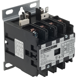 8910DPA34V02U1 – Contactor, Definite Purpose, 30A, 4 pole, 20HP at 575VAC, 3 phase, 110/120VAC 50/60Hz coil, open, UL Listed