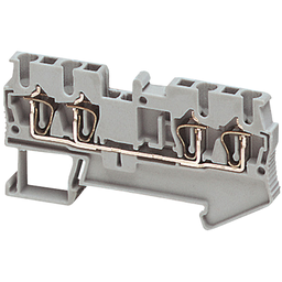 NSYTRR24 – Terminal block, Linergy TR, spring type, feed through, 4 points, 2.5mm², grey, set of 50