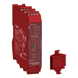 XPSMCMCP0802BC – safety controller, Modicon MCM, combined with backplane expansion connector, screw