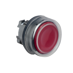 ZB4BPA4 – Head for non illuminated push button, Harmony XB4, metal, flush, red, 22mm, spring return, booted, unmarked