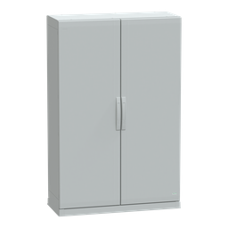 NSYPLAZ15104G – Floor standing polyester enclosure, Thalassa PLA, plain door, open bottom, 1500x1000x420mm, IP54, IK10
